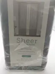R Home Voile Light Filtering Sheer Panel Curtain 54in x 63in Silver