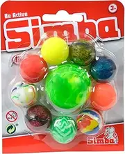 Simba 107353229 Jumping Balls Set of 10, 9 x 27 mm Balls, 1 x 45 mm Ball, from 3 Years, Multicoloured, S