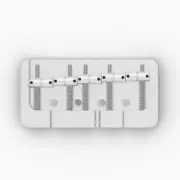 Hipshot 5-String B Aluminum Bass Bridge .669 - CHROME