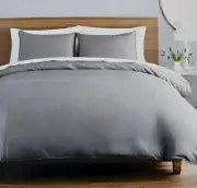 Nestwell 450 Thread Count Full/Queen Frost Gray Duvet Set