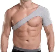 Breathable Back Support Shoulder Guard Brace Bamboo Charcoal Shoulder Straps Posture Cold Protection Single Shoulder Belts Unisex (Size : X-Large)