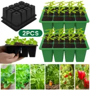 2Pcs Silicone Seed Starter Tray Reusable Silicone Seedling Tray Portable KoKfC