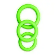Ouch! Glow In The Dark Cock Ring 3-Piece Set