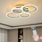 Modern Ceiling Light 58W Dimmable Flush Mount LED Ceiling Lamp 4 Rings Acrylic C