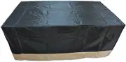 Patio Fire Pit/Table Cover, Black, Square (60L X 38W X 24H) Water Resistant