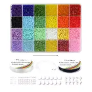 Ybxjges 12000 pcs 3mm Glass Seed Beads 8/0 Small Craft Beads Friendship Brace...