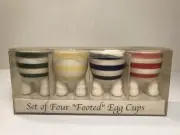 RPI Ceramic Footed Egg Cup Set of 4 Novelty New