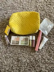 Ulta Beauty Spring Makeup Set With Yellow Velvet Cosmetics Bag