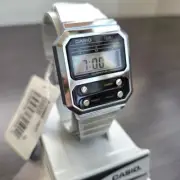 Casio A100WE-1ADF Vintage Silver metal band Digital Classic Watch Original New