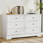 6 Chest of Drawers LEIF White Modern Storage Furniture Bedroom Organizer Home Decor