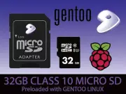 GENTOO for Raspberry Pi Preloaded Class 10 Micro SD