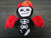 Funny Monkey Devil Skeleton Dog Toy Plush Halloween Squeakee New