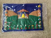 Pockets of Learning Fabric Peace on Earth Nativity Manger Advent Calendar 29×21