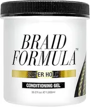EBIN NEW YORK Braid Formula Conditioning Gel, Super Hold, 35.2 Oz | Great for Braiding, Twisting, Edges, No Residue, No Flaking, Strong Hold, High Shine, Smoothing with Clean, No Build-up