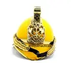 Nautical Yellow Brass Fireman Helmet Designer Wearable Replica New Leather Liner