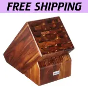 Elegant 25-Slot Acacia Knife Block - Perfect Storage for Culinary Enthusiasts