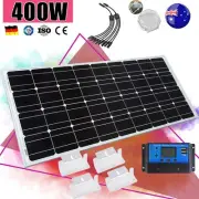 400W Watt Solar Panel Kit 12V Mono Caravan Camping Battery Charging Controller