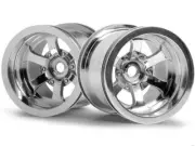 Scorch 6-spoke wheel shiny chrome 3087 HPI Racing