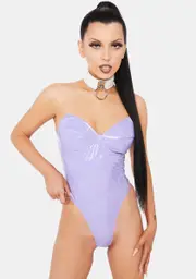 [Roma] Lavender High Demands Vinyl Bodysuit