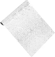 Static Window Privacy Film Decorative Flower Pattern Non Adhesive Window Cling for Living Room Bathroom Easy to Apply Removable Glass Sticker