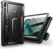 [Dexnor] for Samsung Galaxy Tab S9 FE Case, [Built in Screen Protector and Kickstand] Heavy Duty Military Grade Protection Shockproof Protective Cover for Samsung Tab S9 FE - Black