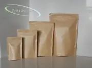 Stand-Up Zip Lock Kraft Paper Bags aluminium foil lined resealable pouches food