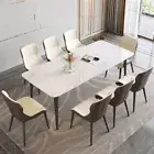 120/160/180cm Sintered Stone Dining Table Extendable Kitchen Table Metal Framed