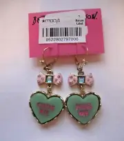BETSEY JOHNSON CANDYLAND WITH BLING DANGLE EARRINGS