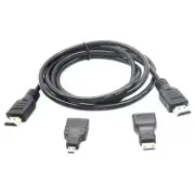 1.5M/5FT 3 in 1 High Speed HDMI to Mini/Micro HDMI Adapter f PC,xBox,PS4,Tablet