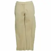 EILEEN FISHER Dune Tan Washed Cotton Tencel Twill Crop Straight Trouser Pants 6P