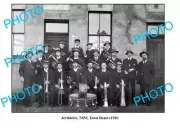 OLD 8x6 PHOTO JERILDERIE NSW TOWN BRASS BAND c1910