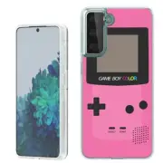 (Pink GameBoy)Rugged TPU phone case cover(Clear)for Samsung Galaxy S21+ Plus 5G