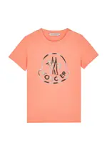 Moncler Kids Logo-print Cotton T-shirt - Pink Salmon - 18 Months 18 months