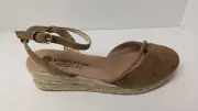 Eric Michael Emily Espadrille Sandals, Tan Suede, Women's 40 EU (US 10-11)