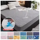 Quilted Elastic Mattress Protector Thicken Breathable Solid Color Fitted Sheet