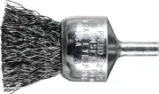 PFERD 1" Crimped Wire End Brush 82975 .014 CS wire 1/4" shaft