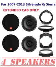 JBL 3-way 6.5" speakers Front/Rear for 2007-2013 Silverado & Sierra Extended Cab