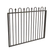 ProtectorAl 1201 - 1500 x 1200mm Black Aluminium Garden Gate Loop & Spear - Black