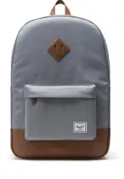 Herschel Heritage Backpack Grey/Tan Synthetic Leather Classic - 21.5 L