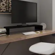 TV Stand/Monitor Riser Glass Black 90x30x13 cm vidaXL