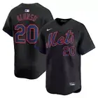 Men's #20 Pete Alonso Black Alternate Limited Player Stitched Jersey