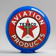 Texaco Aviation Gas Pump Globe 13.5" in Light Blue Plastic Body (G104) FREE SHIP