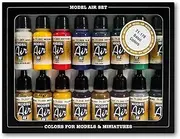 Vallejo Model Air Basic Colour 16 piece Colour Set