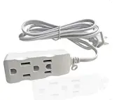 Multi Plug Outlet Extender Box,3-Outlet Surge Protector Power Strip 0.9m/3Ft