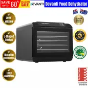 Devanti Food Dehydrator Fruit Dryer Stainless Steel Trays Beef Jerky Dehydrators