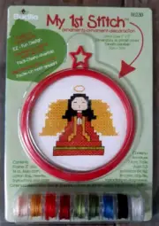 Bucilla My First Stitch Christmas Angel Ornament - NEW