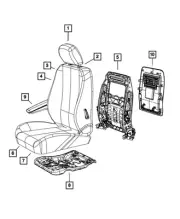 Genuine Mopar Front Seat Back Panel 1NT32BD5AA