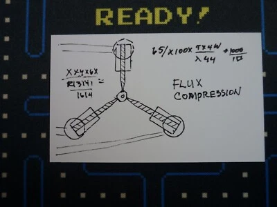 Boxed Film prop replica Business card back to the future flux compression