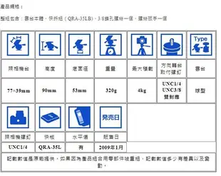 Velbon QHD-62Q 自由雲台･球型雲台〔附QRA-35L快板〕(雲台－鋁合金、快裝組－鎂合金) 公司貨