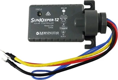 Morningstar SunKeeper 12A PWM Solar Charge Controller (SK-12) - Intelligent S...